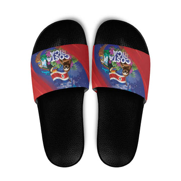 Costa Rica Independence Day Slide Sandals 204 Years Of Freedom LT05