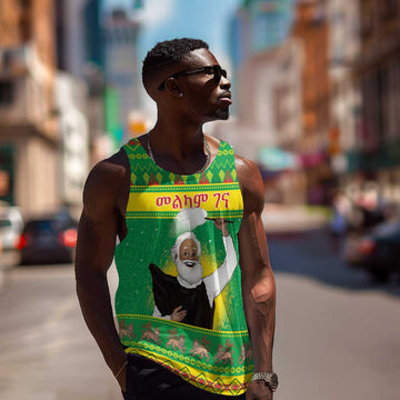 Afro Ethiopia Christmas Men Tank Top Melkam Gena Yegena Abat LT05