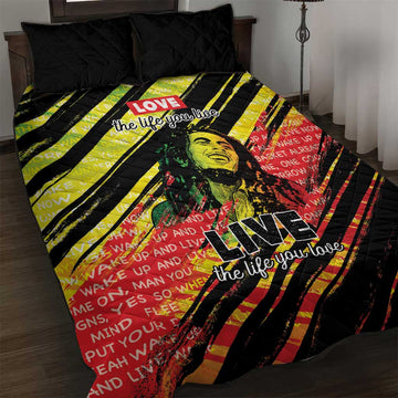 Reggae Legend Quilt Bed Set Love The Life You Live Live The Life You Love LT05