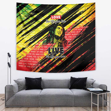 Reggae Legend Tapestry Love The Life You Live Live The Life You Love LT05