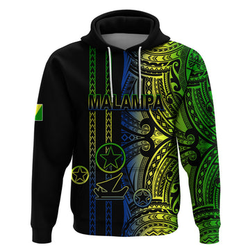 Custom Vanuatu Malampa Hoodie Polynesian Tribal LT6