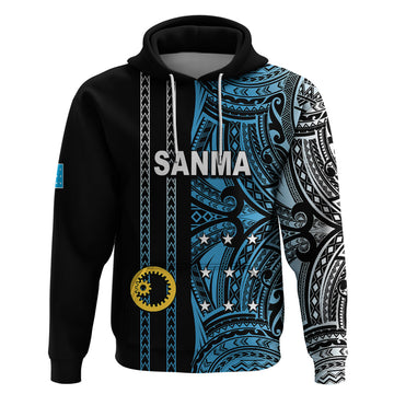 Custom Vanuatu Sanma Hoodie Polynesian Tribal LT6