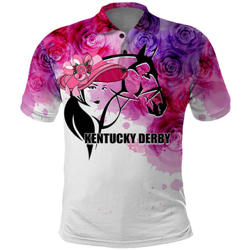 Kentucky Horse Racing Polo Shirt Derby Girl LT6