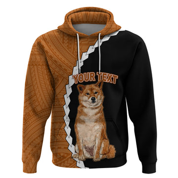 Custom Shiba Inu Dog Hoodie With Polynesian Tribal Tattoo LT6