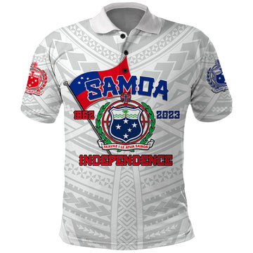 Samoa Independence Polo Shirt 2023 White Style LT6