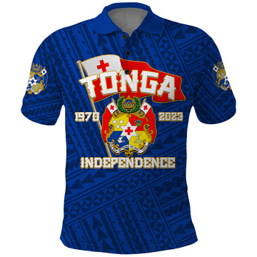 Tonga Independence Polo Shirt 2023 Blue Style LT6