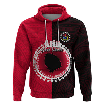 Custom Atiu Of Cook Islands Hoodie Mix Half Black LT6