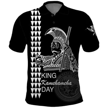 Custom Hawaii Polo Shirt King Kamehameha Day - White LT6