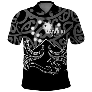 Matariki New Zealand Polo Shirt Maori New Year White LT6