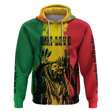 Legend Bob Personalized Hoodie Reggae Grunge LT7