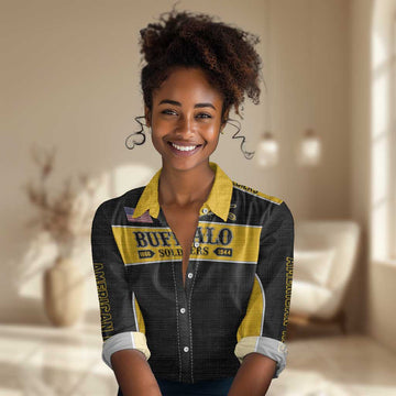 Personalised Buffalo Soldiers Women Casual Shirt History of Heroes LT7
