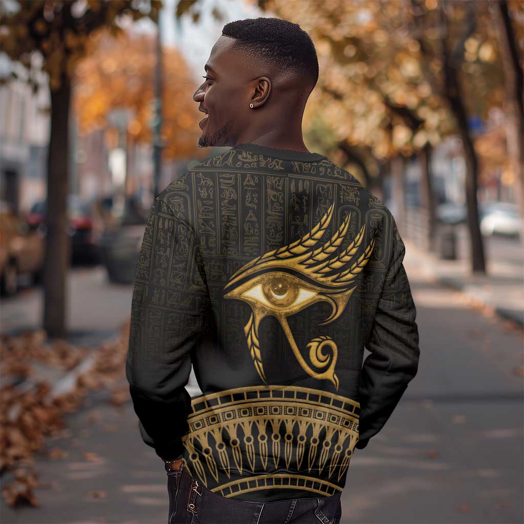 Ancient Egypt Gold Intricate Sweatshirt Eye of Horus LT7