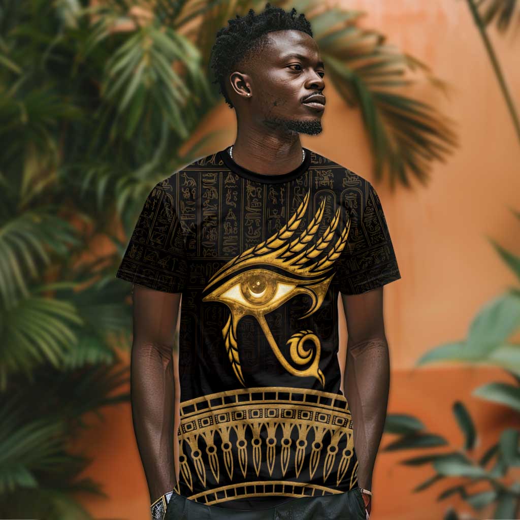 Ancient Egypt Gold Intricate T shirt Eye of Horus LT7
