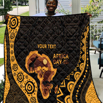 Africa Day Personalized Quilt Ethnic Retro Style LT7