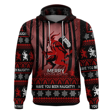 Wonder Print Christmas Hoodie Merry Krampus LT7