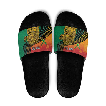 Guyana Cricket Amazon Warriors Personalized Slide Sandals Fierce Jaguars LT7