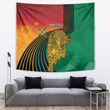Personalized Afro Guyana Cricket Amazon Warriors Tapestry Fierce Jaguars LT7