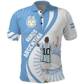 Argentina La Albiceleste Custom Polo Shirt Vamos Argentina LT7