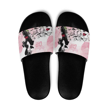 Melbourne Horse Racing Cup Pink Out Derby Slide Sandals LT7