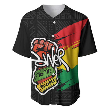 Juneteenth Baseball Jersey Power To The People LT7
