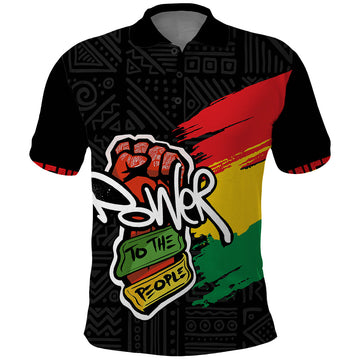Juneteenth Polo Shirt Power To The People LT7