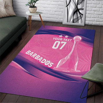 Afro-Barbadians Cricket Custom Area Rug Royal Champions - Tropical Vibes LT7