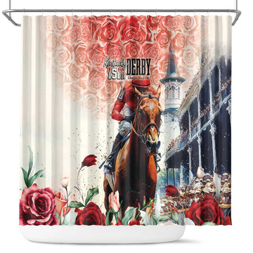 Kentucky Horse Racing Shower Curtain 151st Derby Party LT7