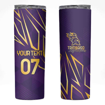 Afro-Trinbago Cricket Custom Skinny Tumbler TKR Quadruple Champion LT7