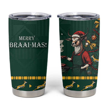 Personalised South Africa Tumbler Cup Springbok Christmas Braai LT7