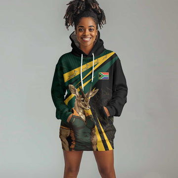 South Africa Bokke Personalised Hoodie Dress Mascot Dynamic LT7