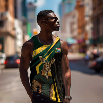 South Africa Bokke Personalised Men Tank Top Mascot Dynamic LT7