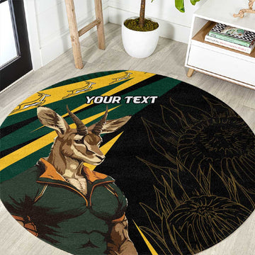 South Africa Bokke Personalised Round Carpet Mascot Dynamic LT7