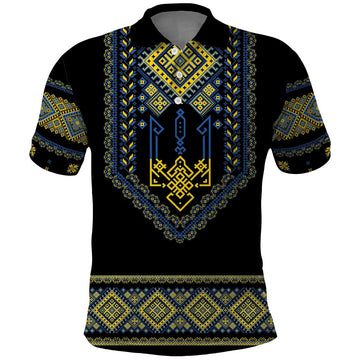 Ukraine Vyshyvanka Inspired Patterns Polo Shirt Ukraini Colors LT7