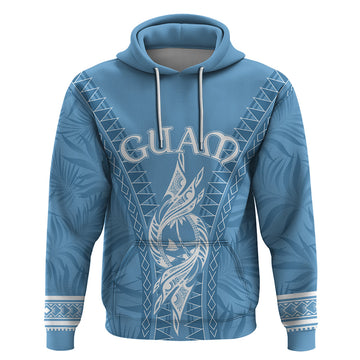 Custom Guam Hoodie Chamoro Latte Stone Mix Tropical - Blue LT7