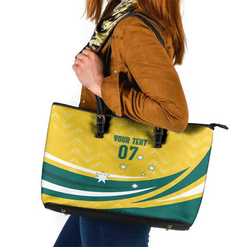 Australia 2024 Olympics Custom Leather Tote Bag Rise of the Roos LT7