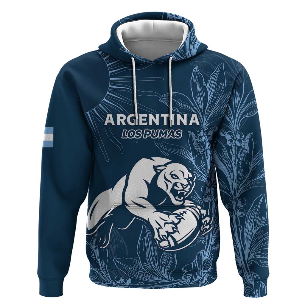 Argentina Rugby Los Pumas Custom Hoodie Laurel Wreath Inspired LT7