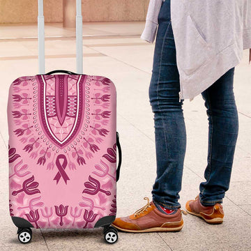 Dashiki Glamorous Pink Luggage Cover Breast Cancer Awareness LT7