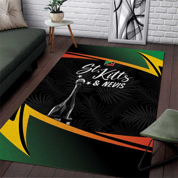 St Kitts and Nevis Cricket Afro Area Rug Go Patriots Go Champions LT7