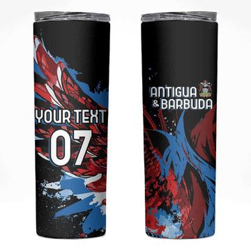Afro-Antigua and Barbuda Cricket Custom Skinny Tumbler Falcons Wings - Take Off LT7
