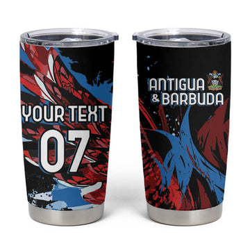 Afro-Antigua and Barbuda Cricket Custom Tumbler Cup Falcons Wings - Take Off LT7