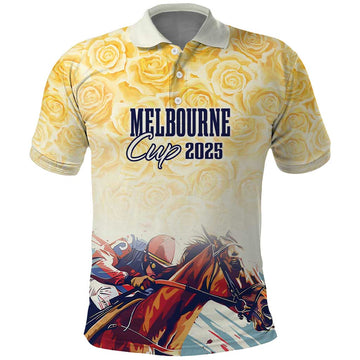 Melbourne Horse Racing Polo Shirt Yellow Rose Champion LT7