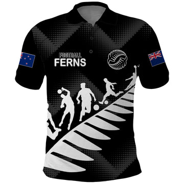 Custom New Zealand Football Ferns Polo Shirt Women World Cup 2023 Sporty Vibes LT7