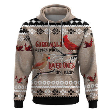 Christmas Cardinal Birds Hoodie Cardinals Appear When Loved Ones Are Near LT7
