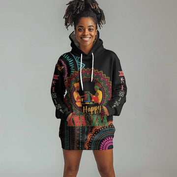 Africa Happy Kwanzaa Hoodie Dress Nguzo Saba LT7