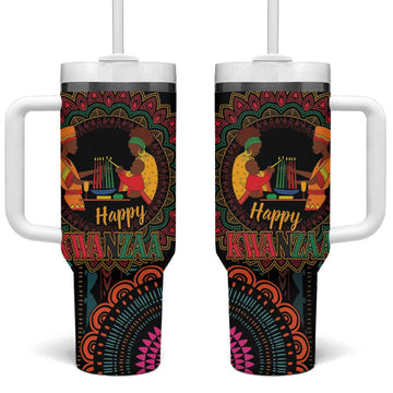 Africa Happy Kwanzaa Tumbler With Handle Nguzo Saba LT7