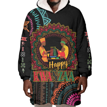 Africa Happy Kwanzaa Wearable Blanket Hoodie Nguzo Saba LT7