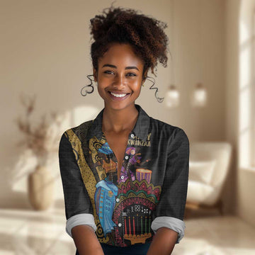 Africa Happy Kwanzaa Women Casual Shirt Tribal Dance LT7