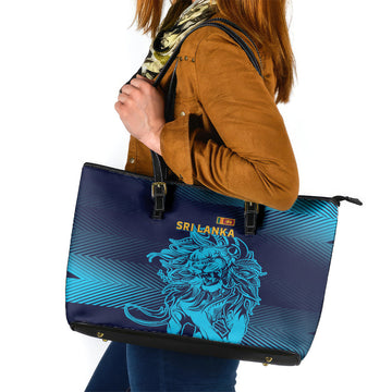 Sri Lanka Cricket Lion World Cup 2024 Leather Tote Bag Gradient Inspiration LT7