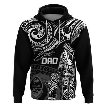 Personalised Father's Day Guam Hoodie Polynesian Dad & Kid LT7