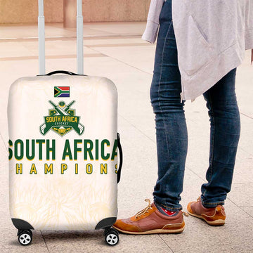 South Africa Cricket Champion Luggage Cover Gold Proteas - All White LT7